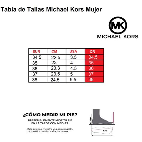 michael kors tallas zapatos